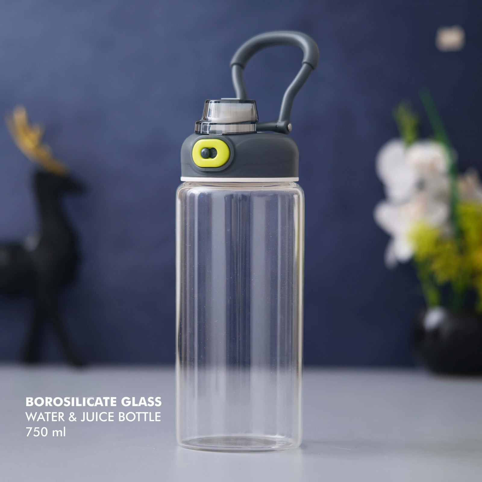 Clear Borosilicate Glass Bottle - 750 ML