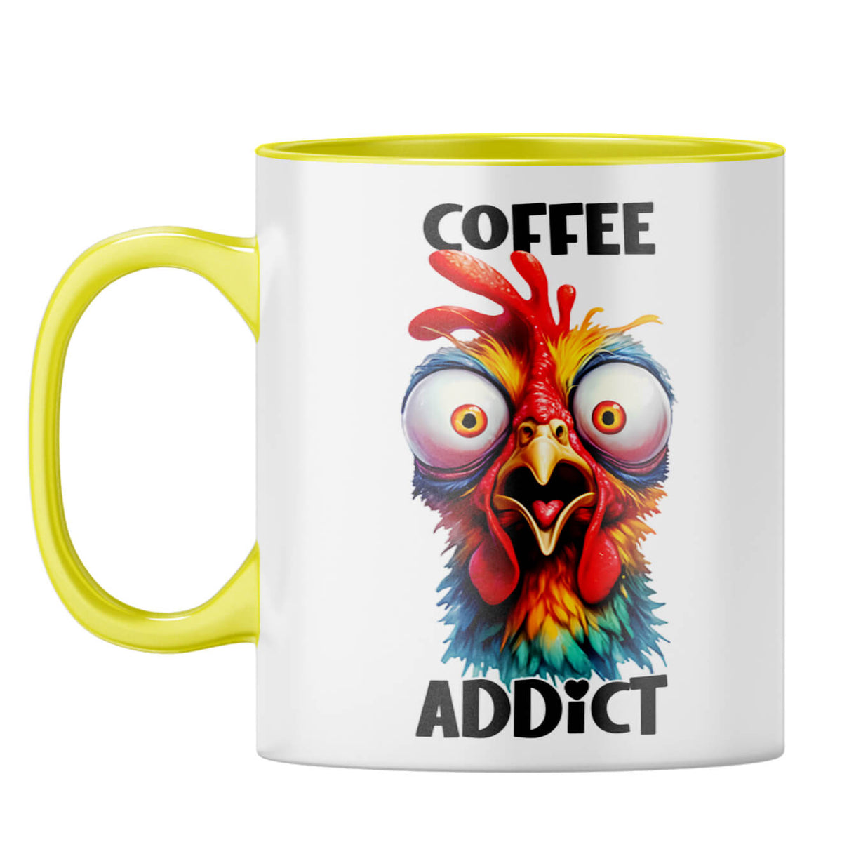 Coffee Addict Coffee Mug Yellow