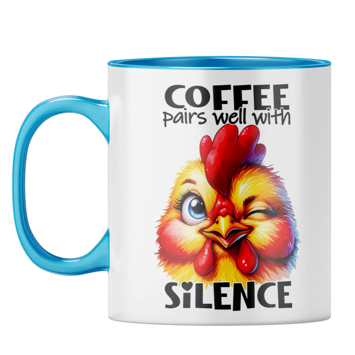 Coffee Pairs Well With Silence Coffee Mug Light Blue