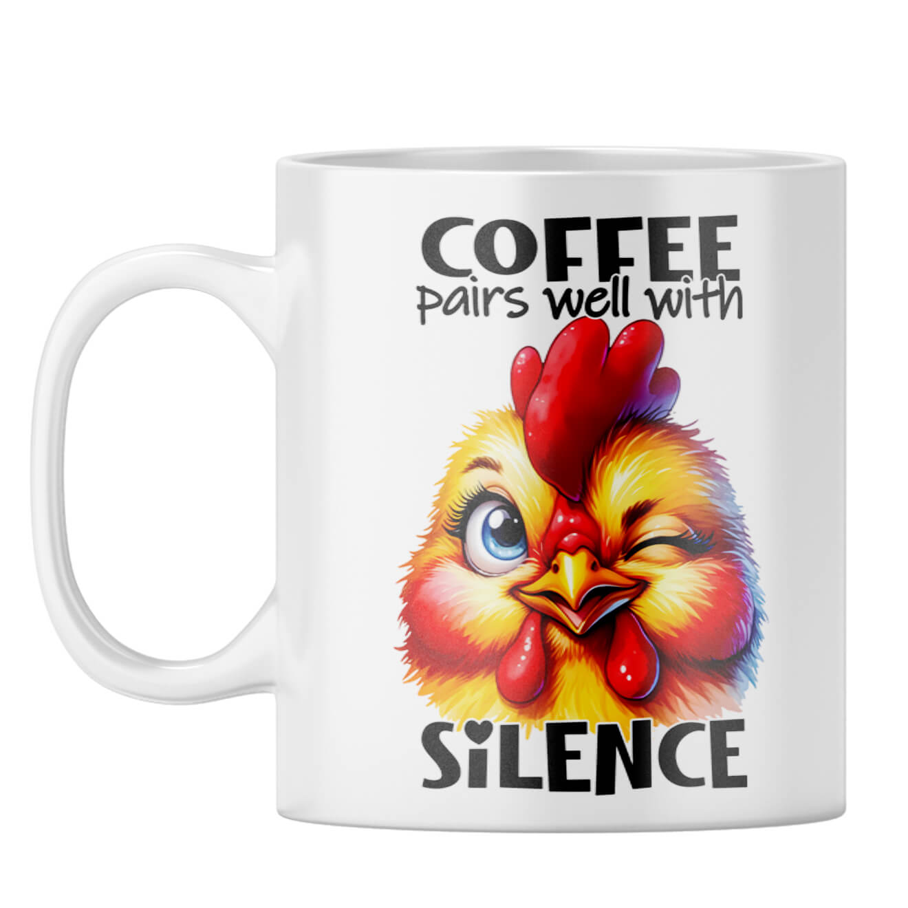 Coffee Pairs Well With Silence Coffee Mug White