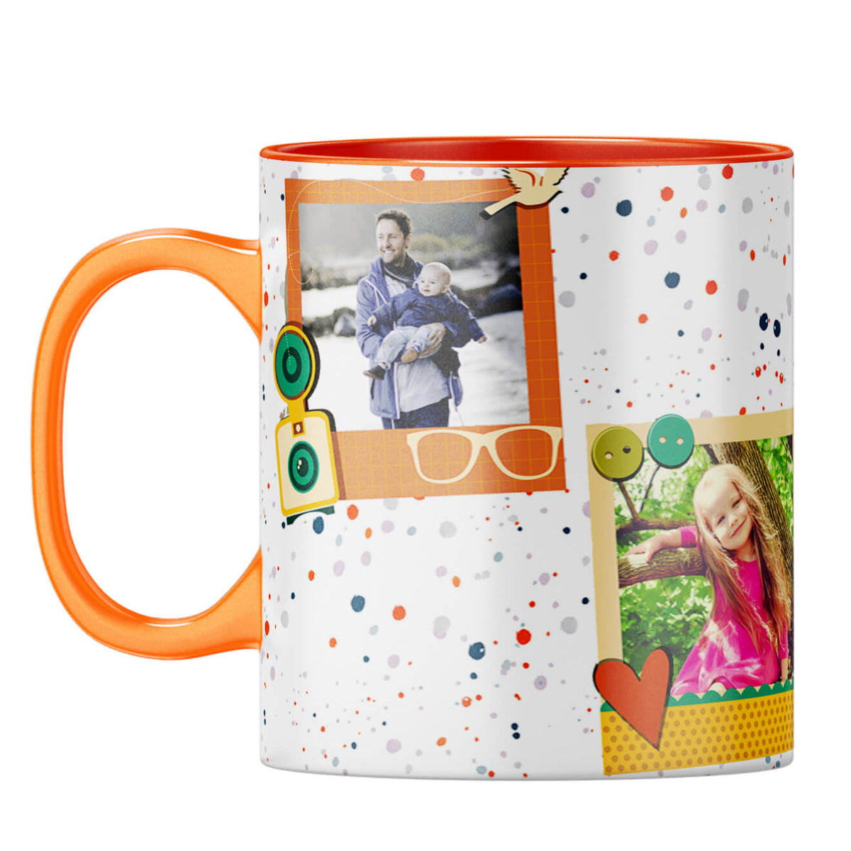 Cool Collage Coffee Mug Orange