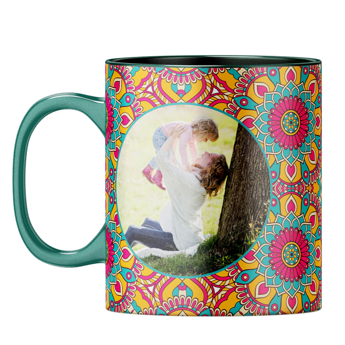Cool Patterns Photo Coffee Mug Dark Green