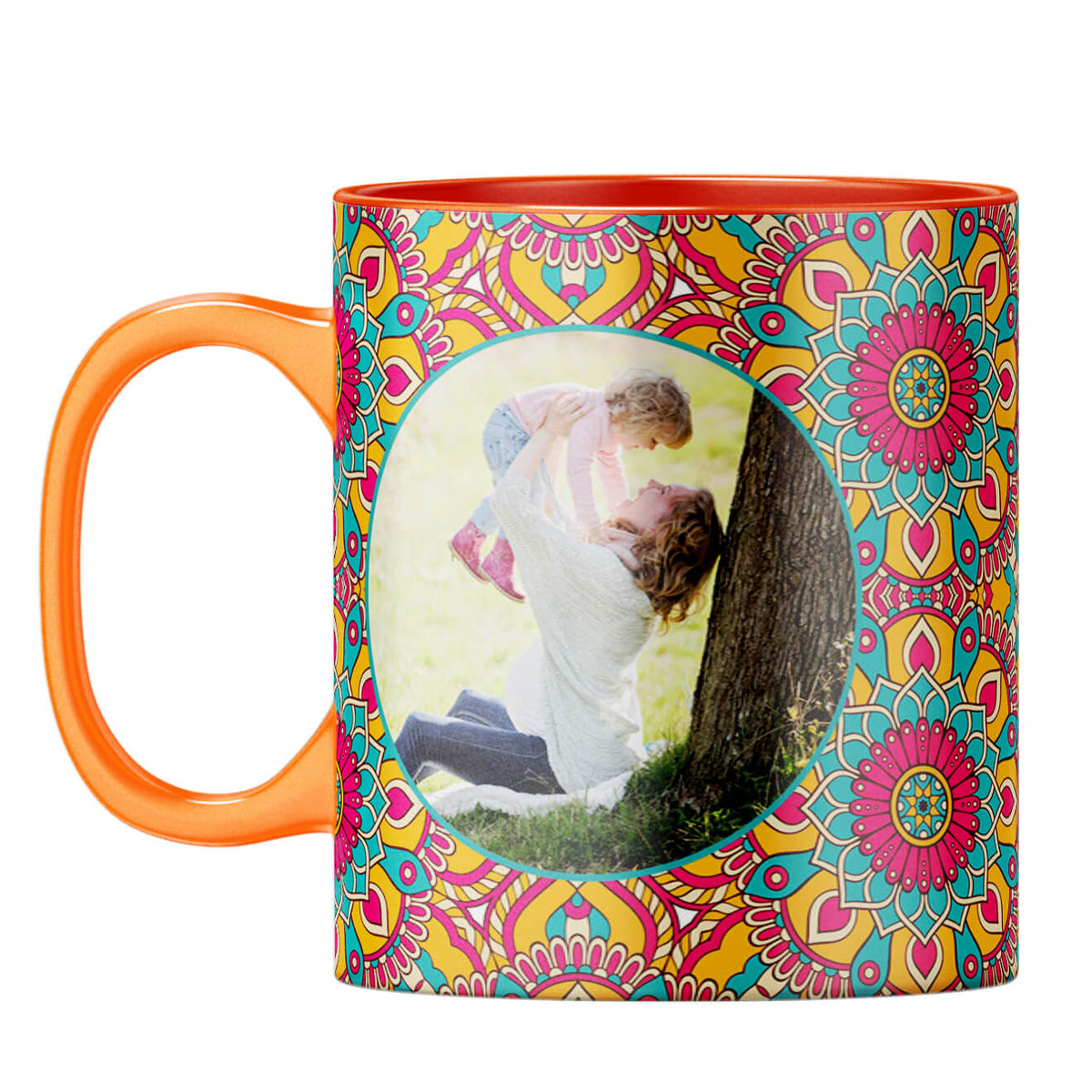 Cool Patterns Photo Coffee Mug Orange