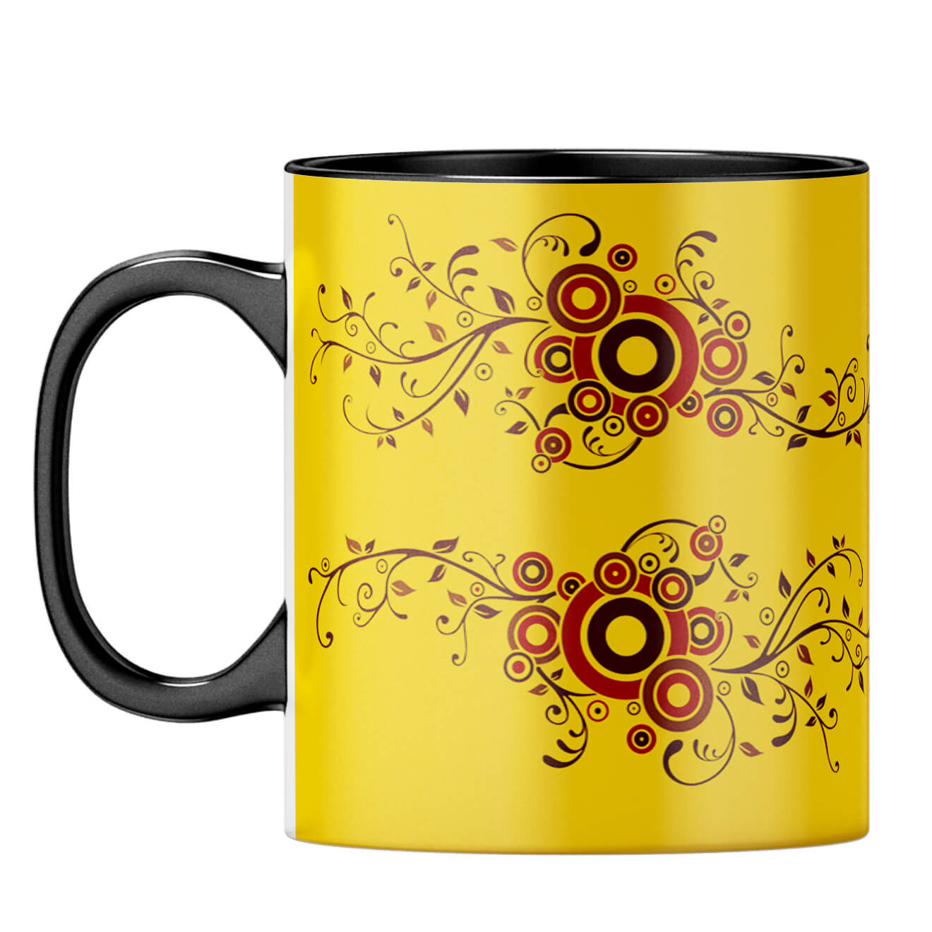 Cool Traditional Designer Printed Coffee Mug Black