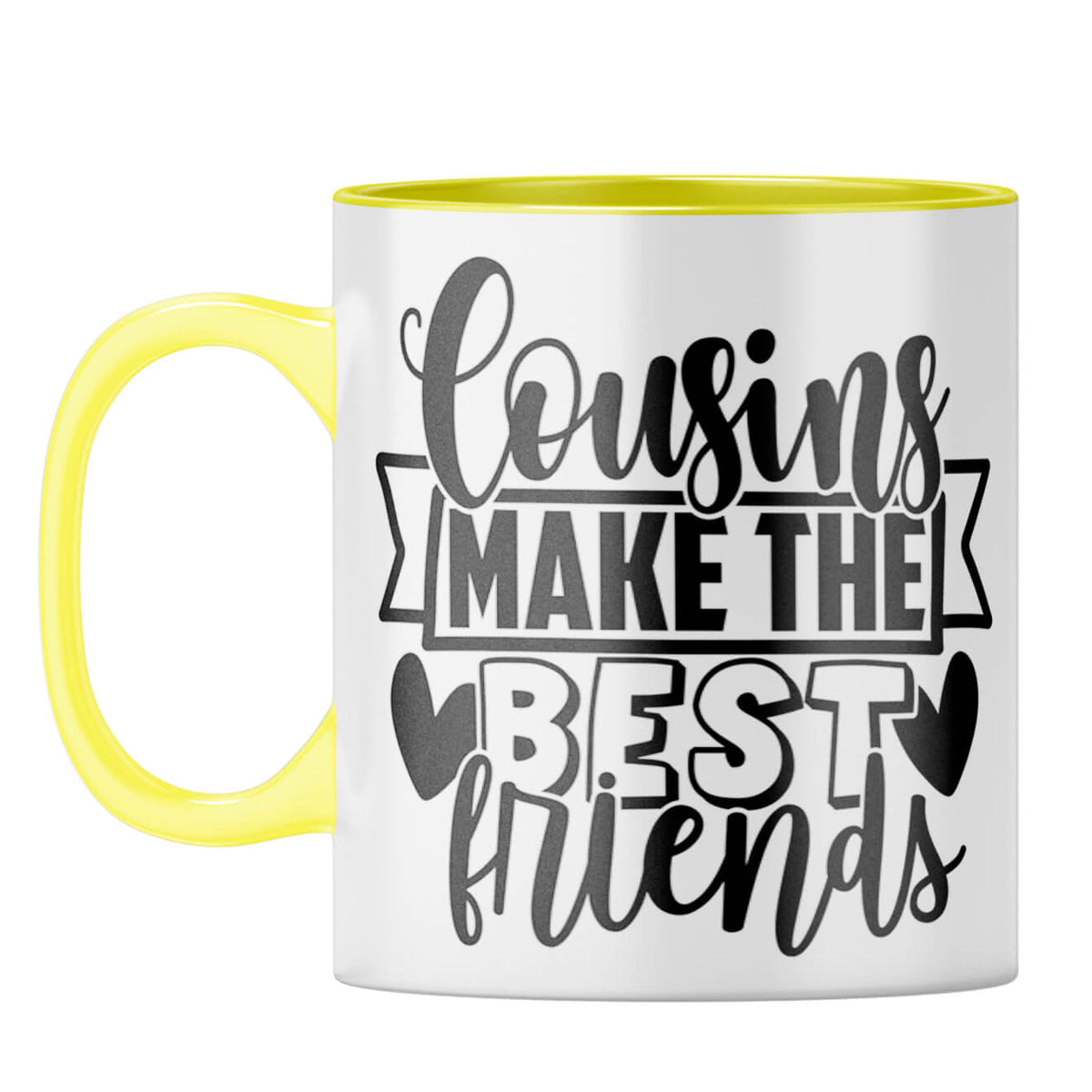 Cousins Make The Best Friends Coffee Mug Yellow
