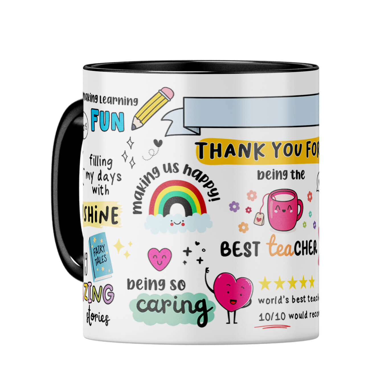 Customised Best Teacher Coffee Mug Black