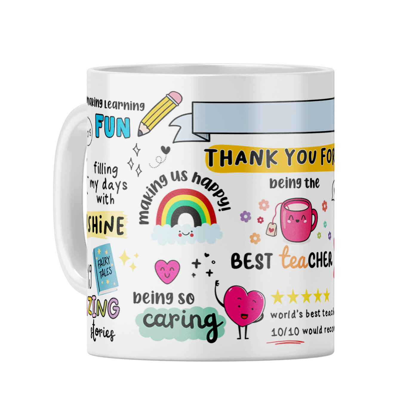 Customised Best Teacher Coffee Mug White