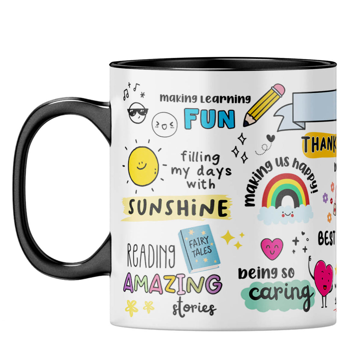 Customised Best Teacher Coffee MugF-Black
