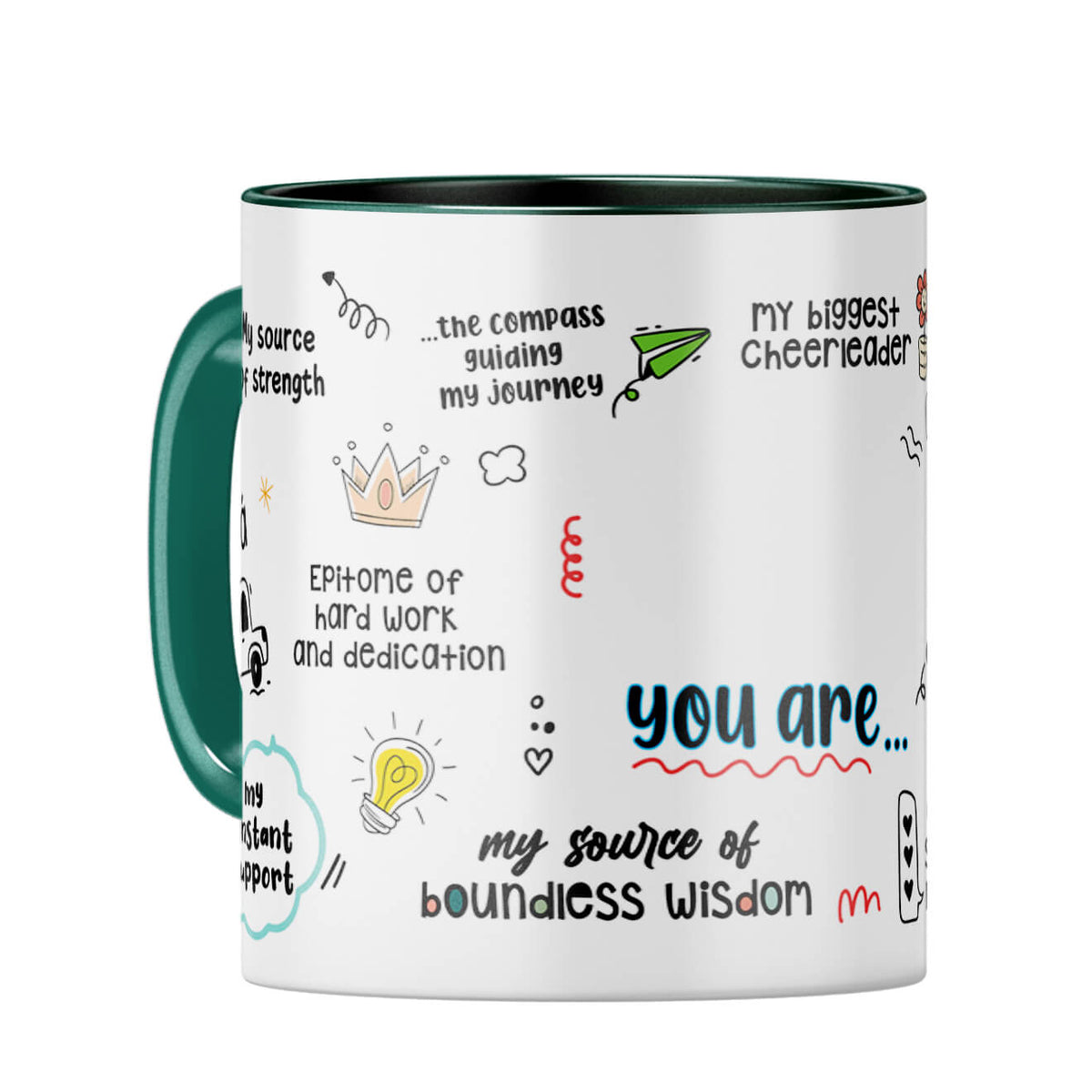 Customised Dad You Are The World Coffee Mug