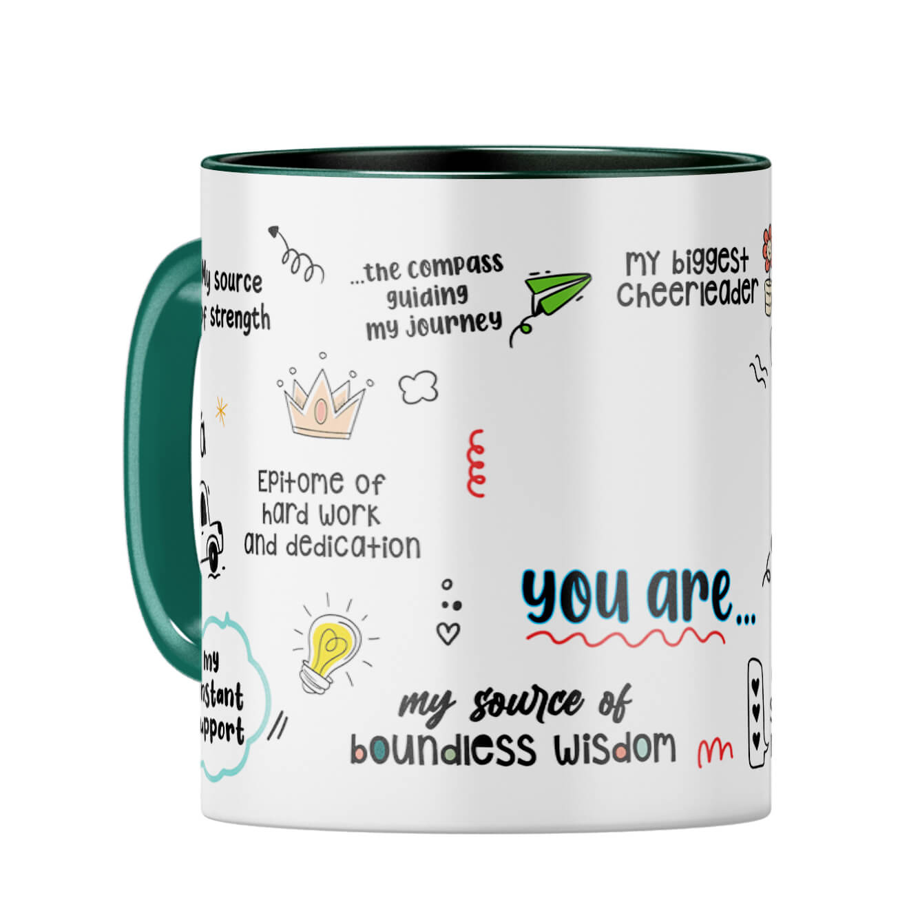 Customised Dad You Are The World Coffee Mug