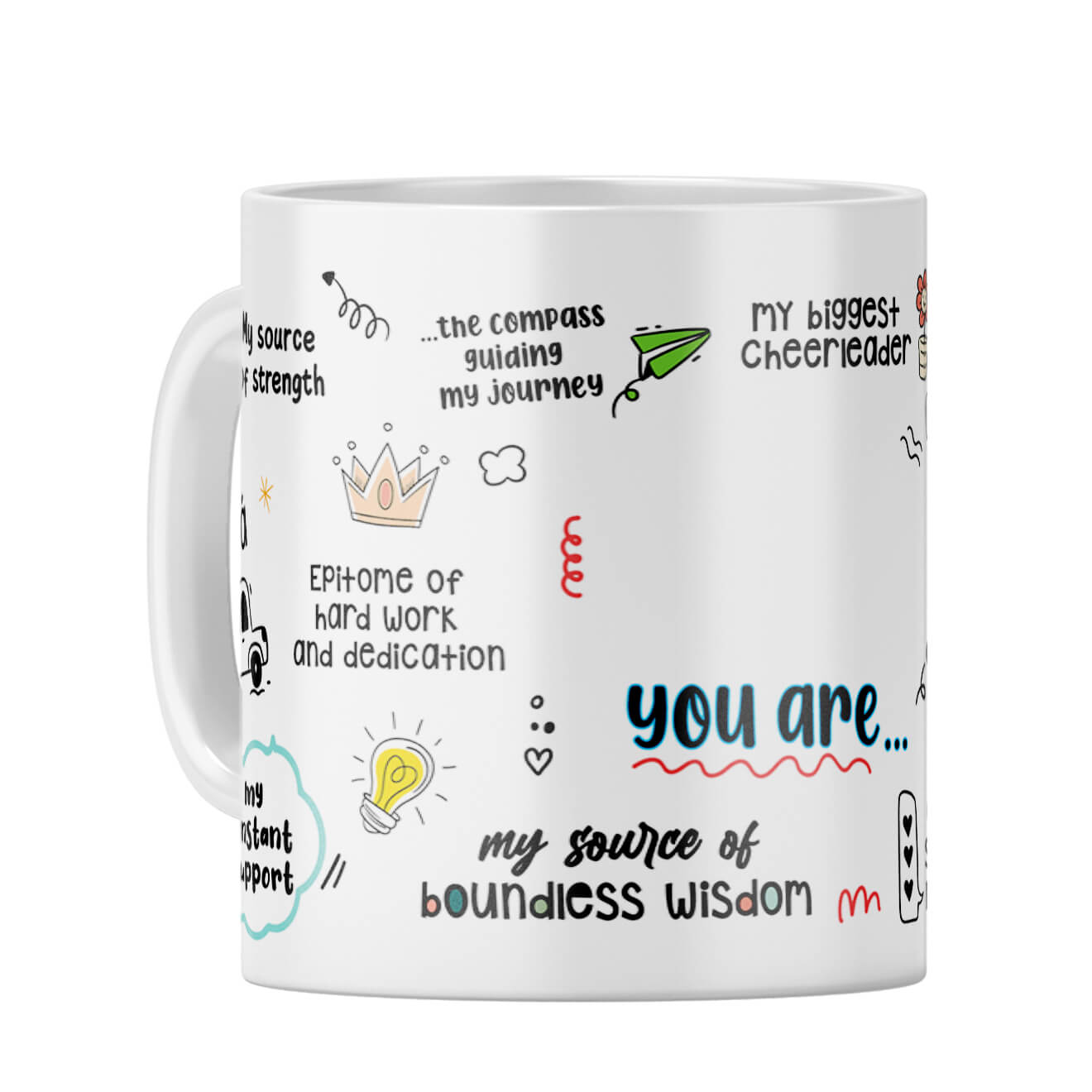 Customised Dad You Are The World Coffee Mug White