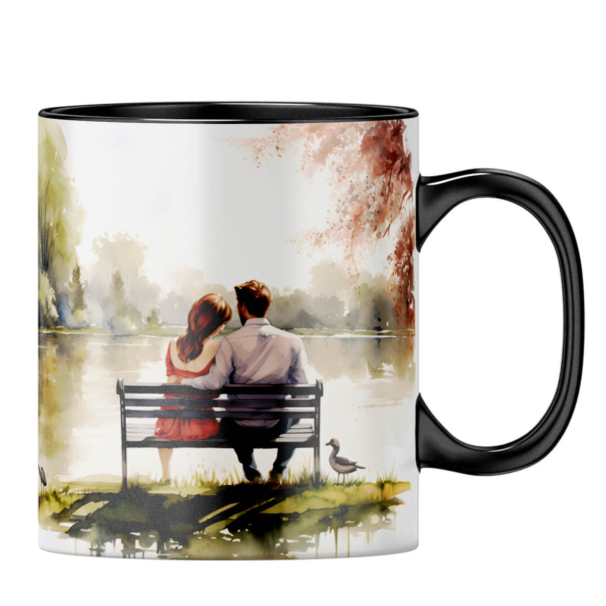 Customised Lov Message Coffee MugB-Black
