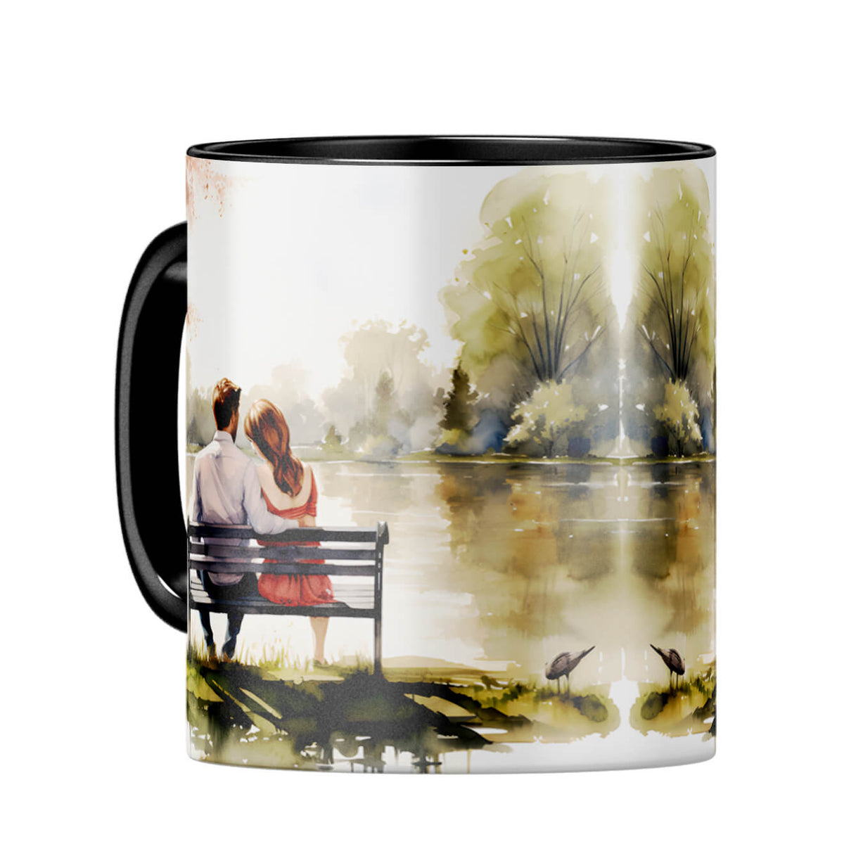 Customised Lov Message Coffee Mug Black