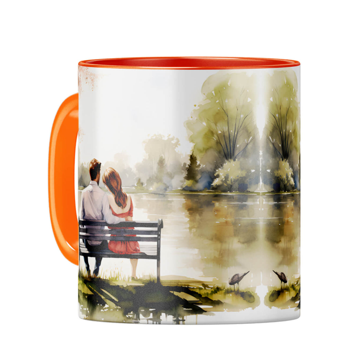 Customised Lov Message Coffee Mug Orange