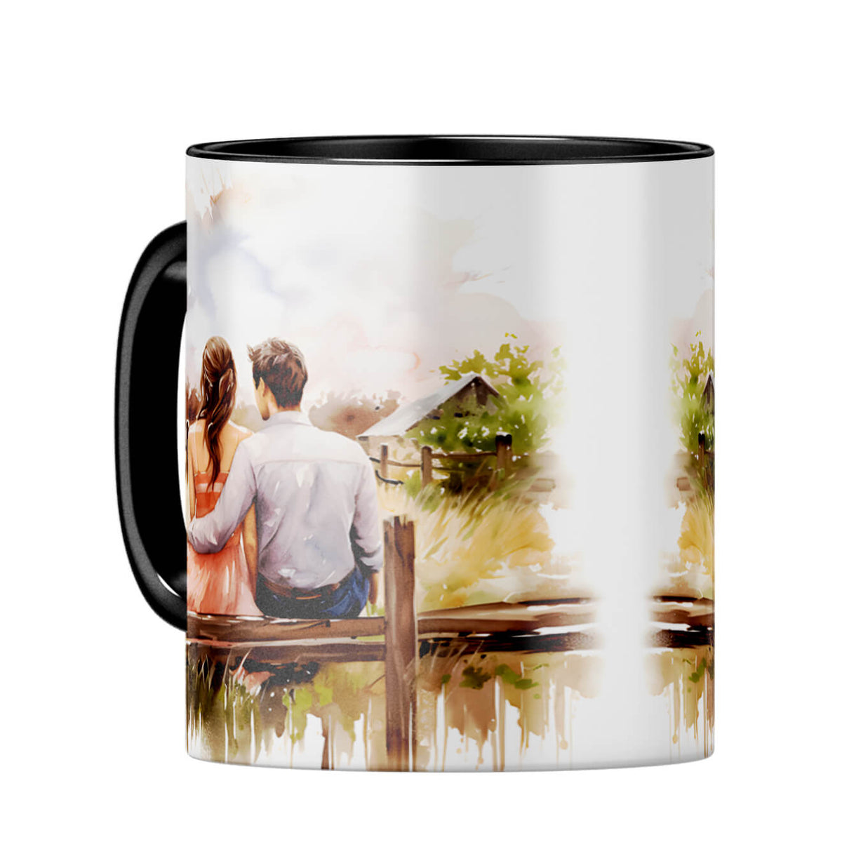 Customised Love Message Coffee Mug Black