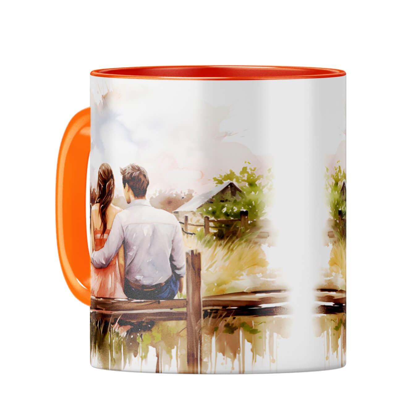 Customised Love Message Coffee Mug Orange