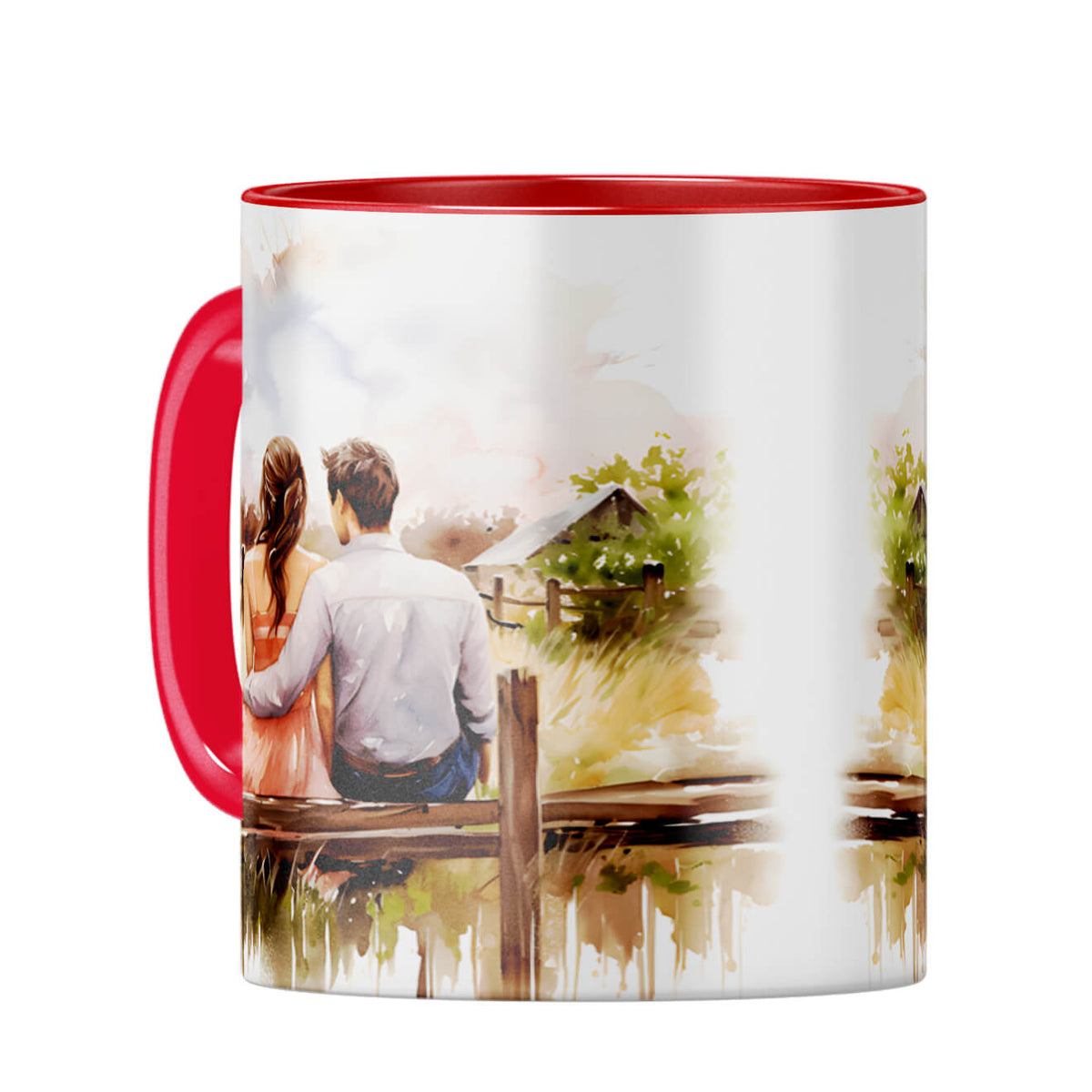 Customised Love Message Coffee Mug Red