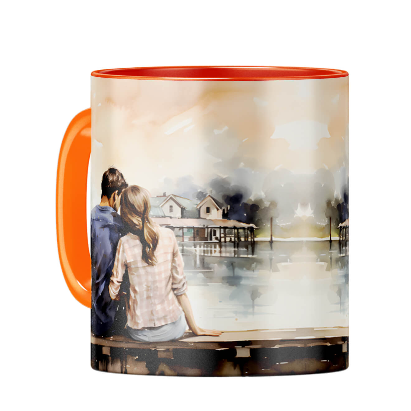 Customised Loving Message Coffee Mug Orange