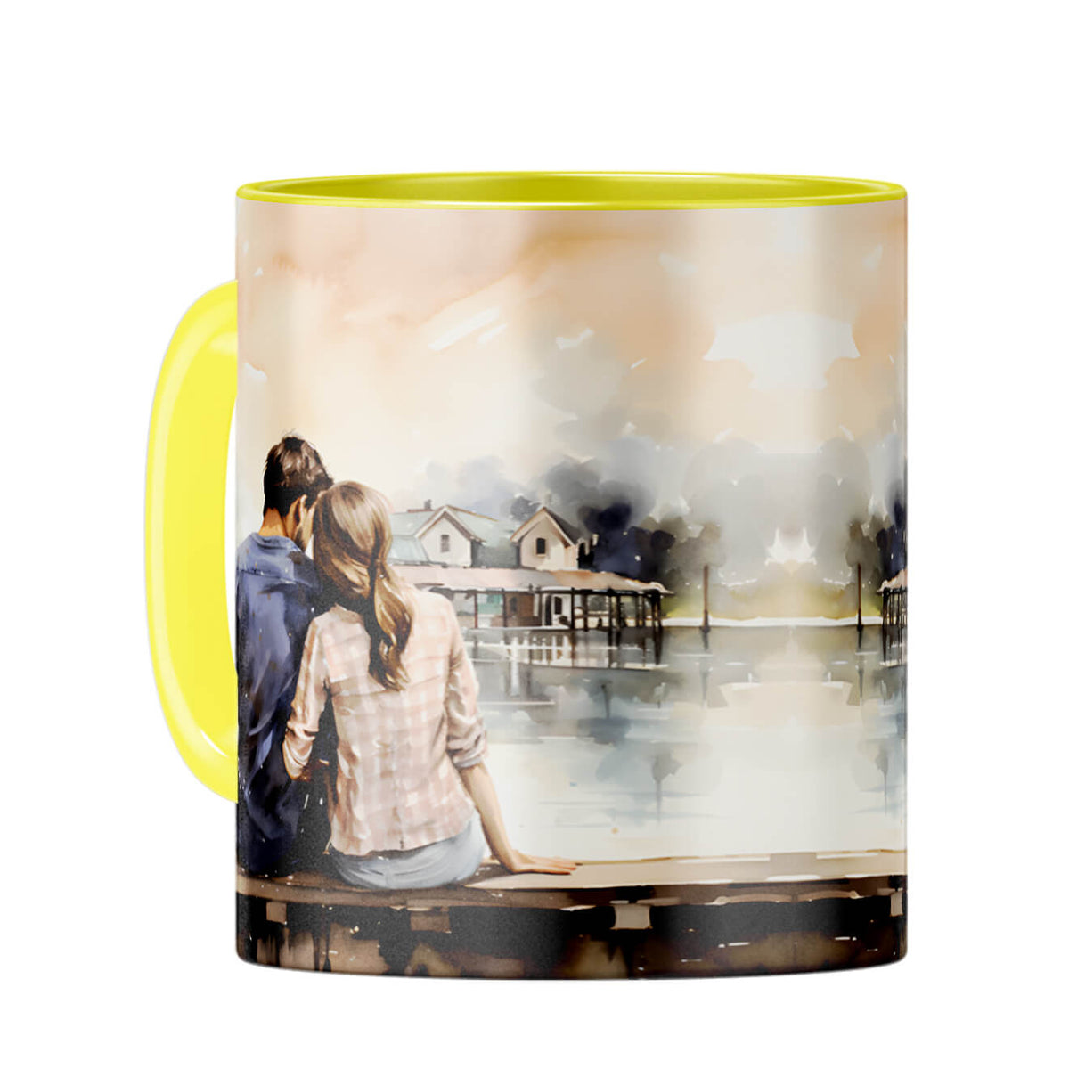 Customised Loving Message Coffee Mug Yellow