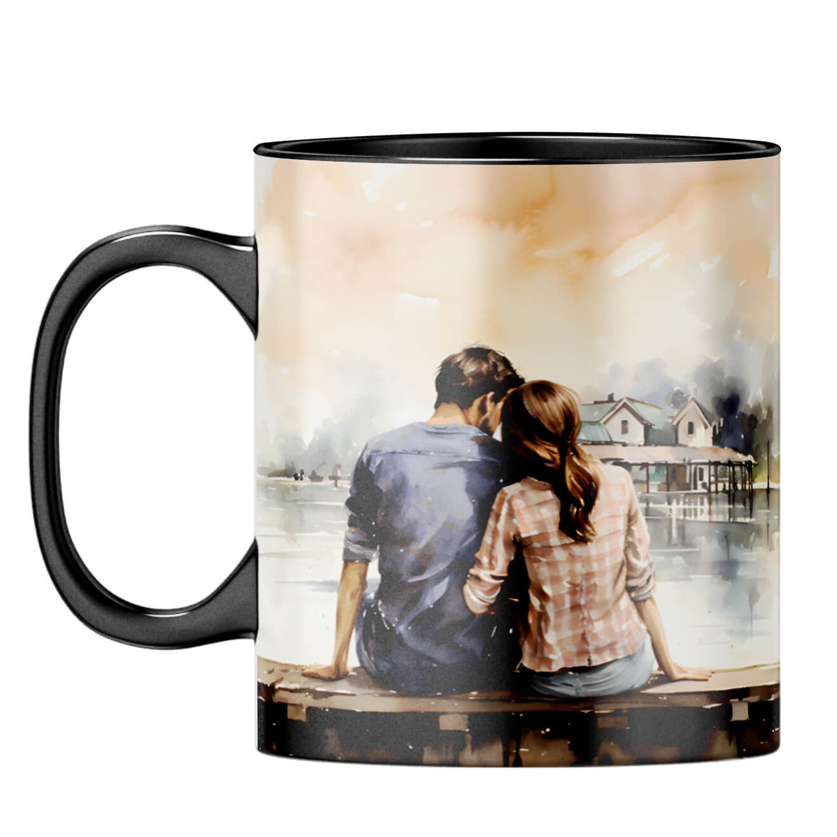 Customised Loving Message Coffee MugF-Black