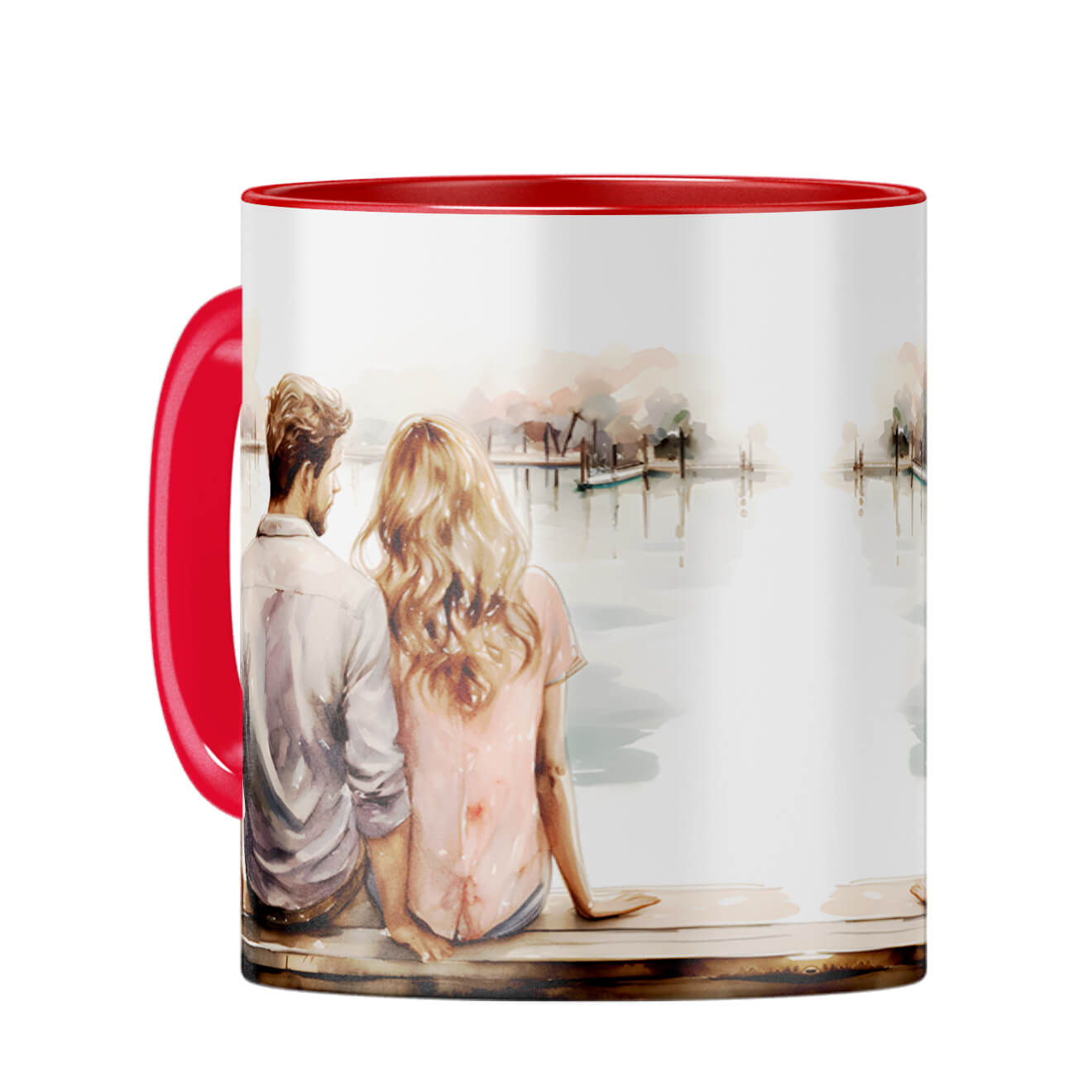 Customised Luv Message Coffee Mug Red