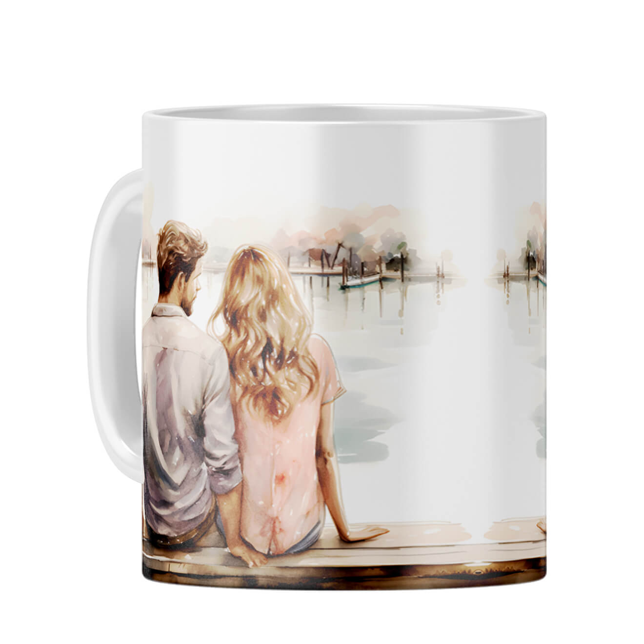 Customised Luv Message Coffee Mug White