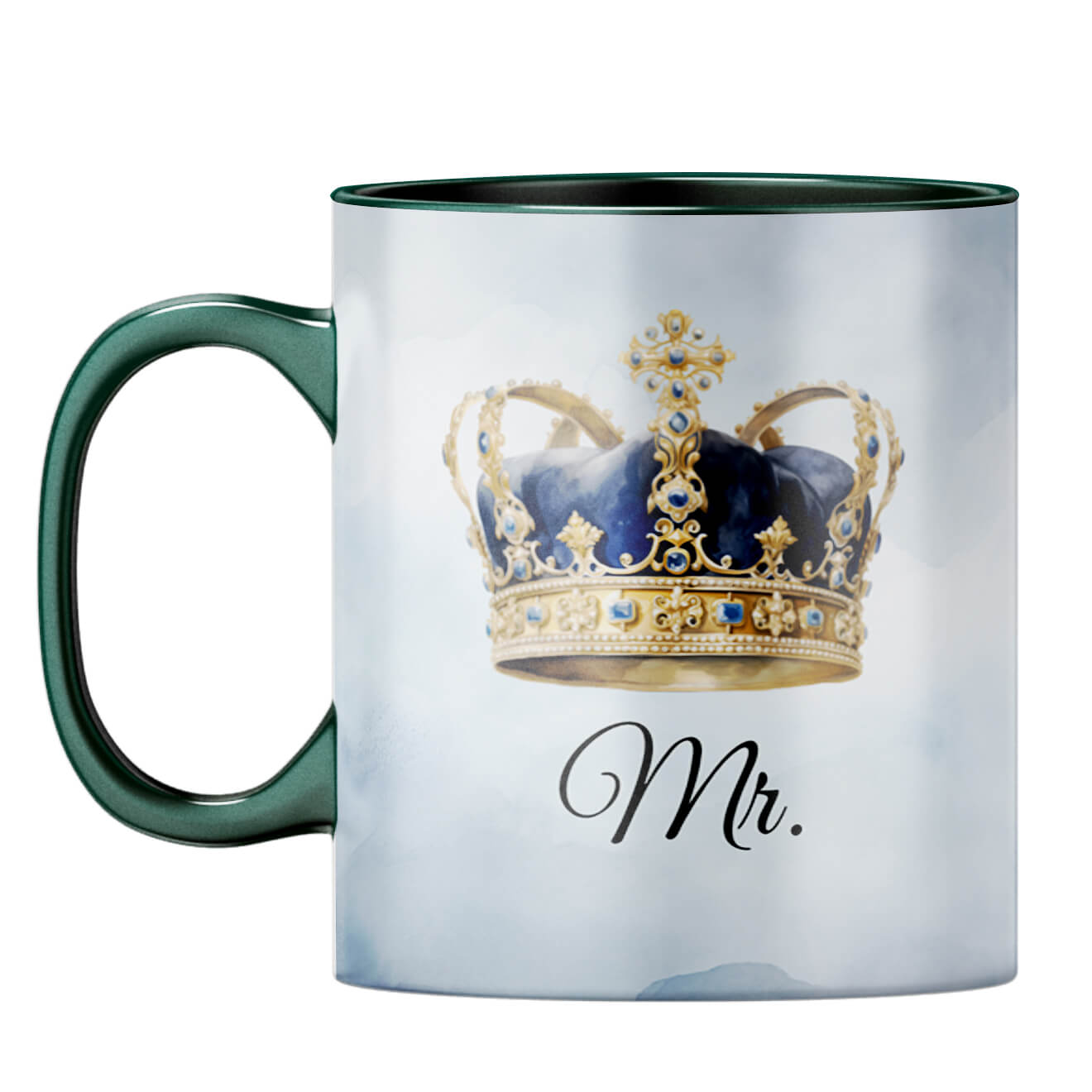 Customised Name Mr Coffee Mug Dark Green