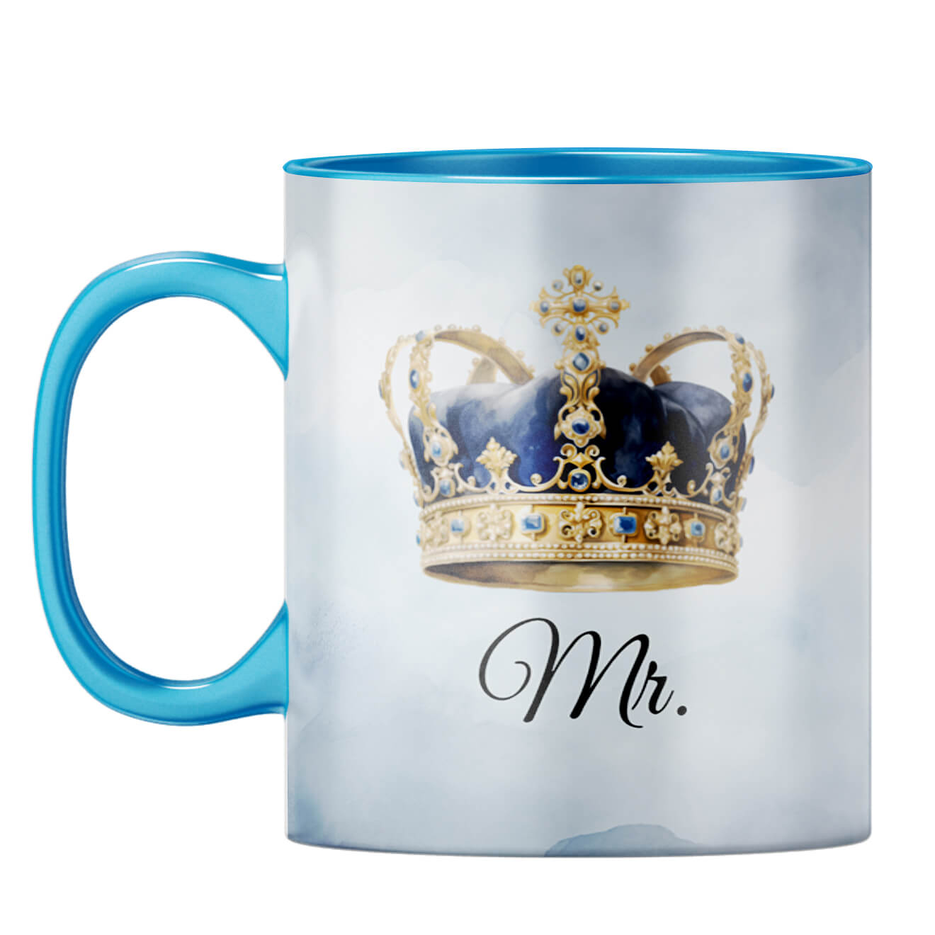 Customised Name Mr Coffee Mug Light Blue