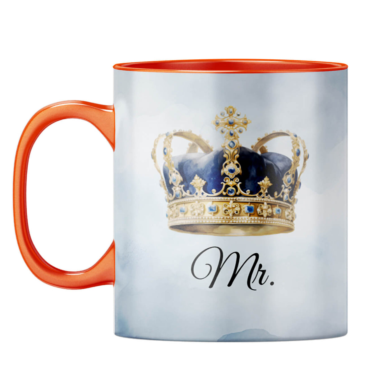 Customised Name Mr Coffee Mug Orange