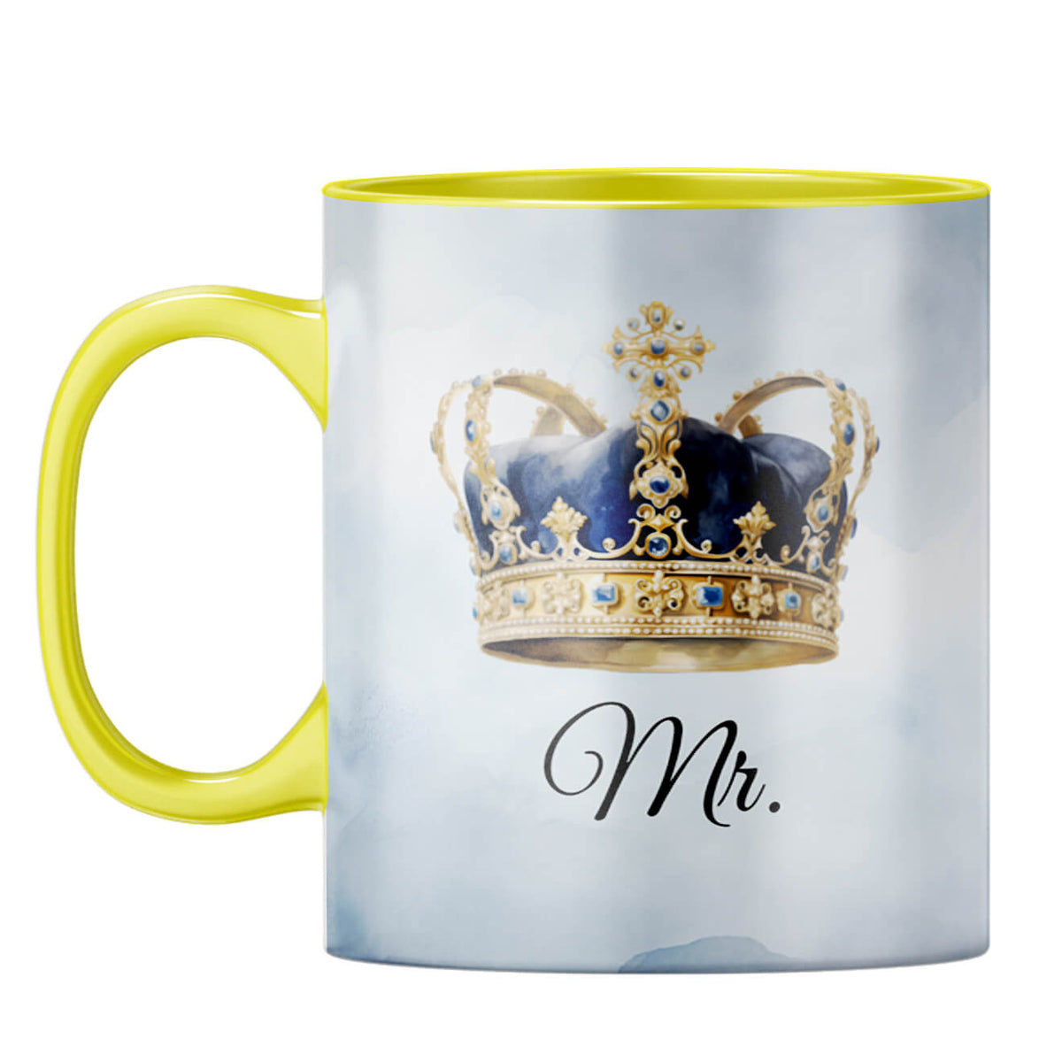 Customised Name Mr Coffee Mug Yellow