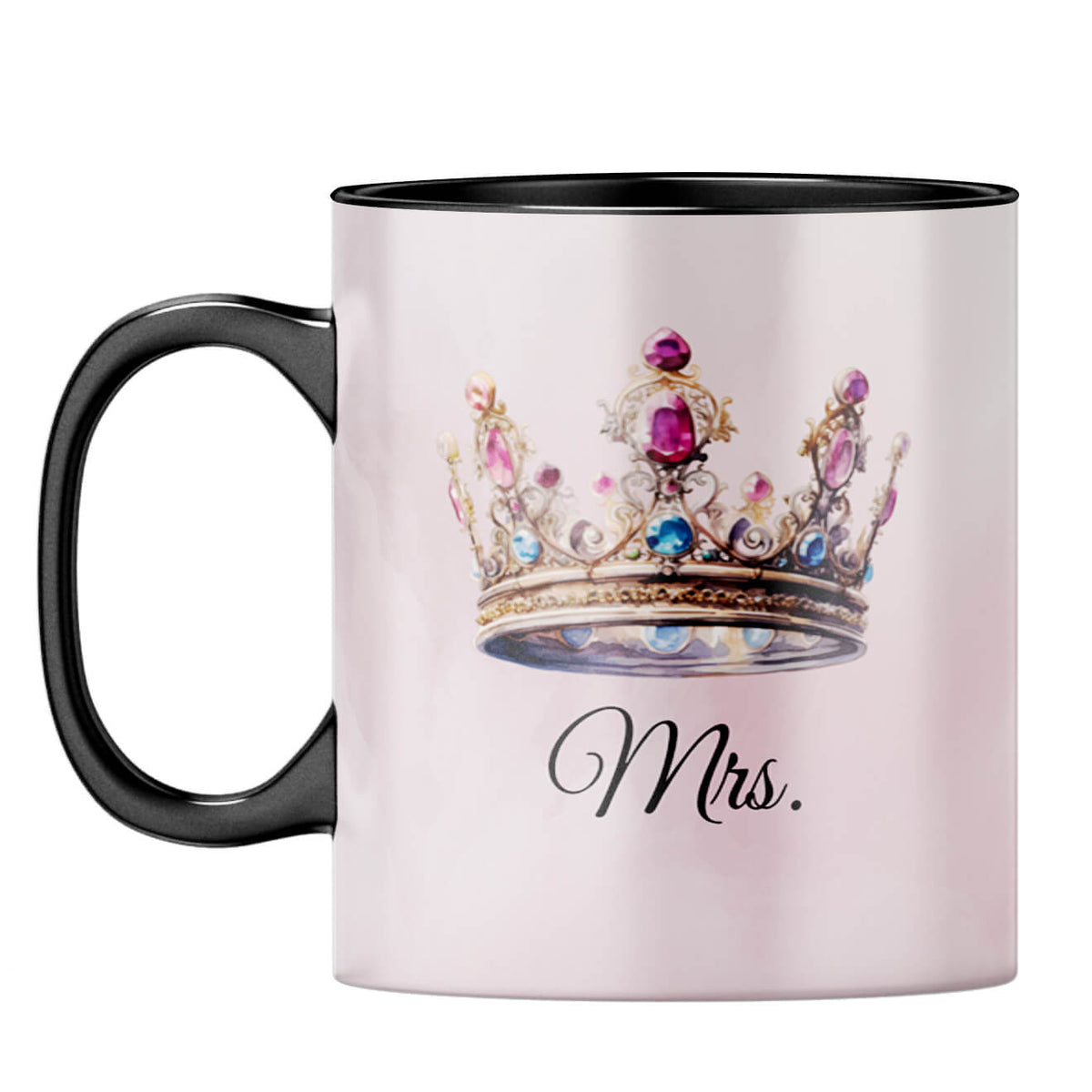 Customised Name Mrs Coffee Mug Black