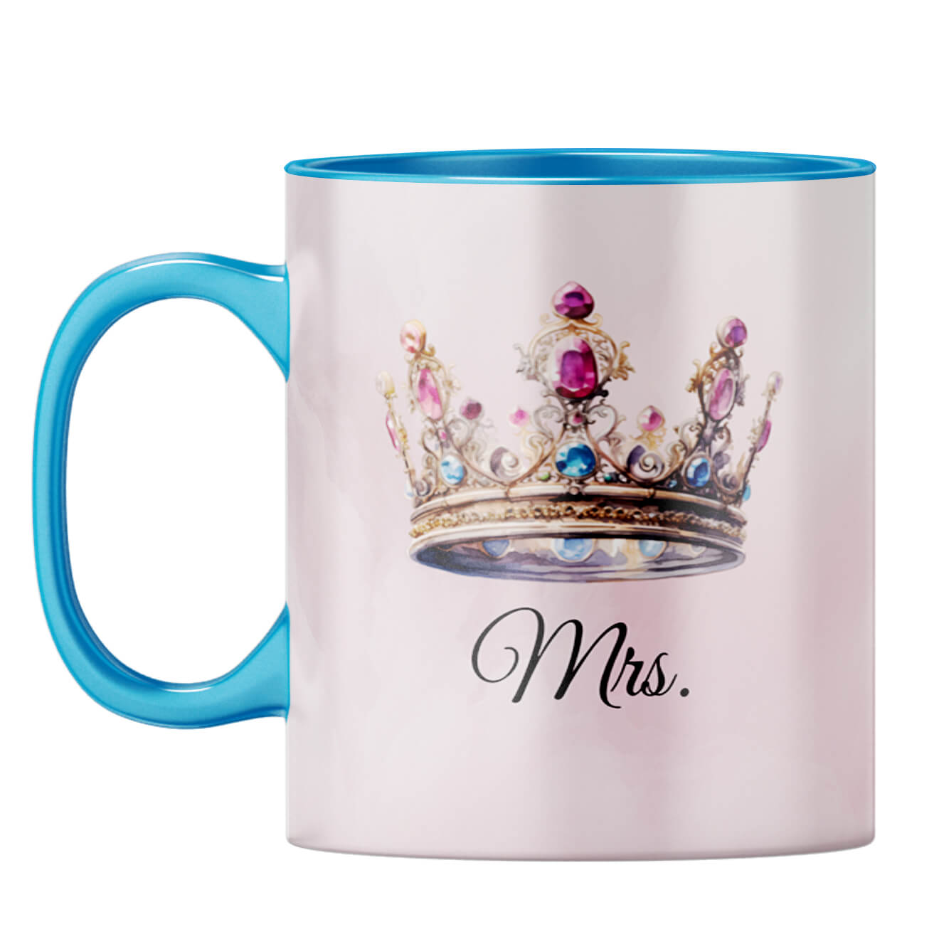 Customised Name Mrs Coffee Mug Light Blue