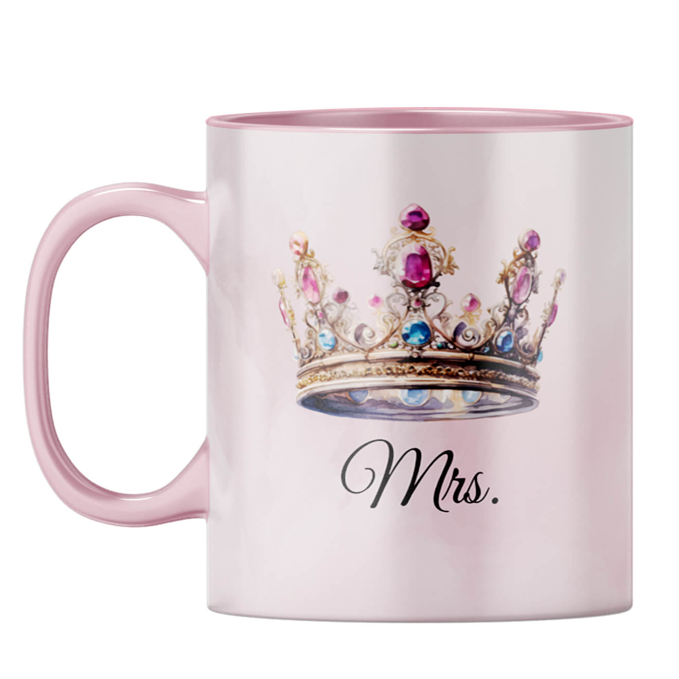 Customised Name Mrs Coffee Mug Pink