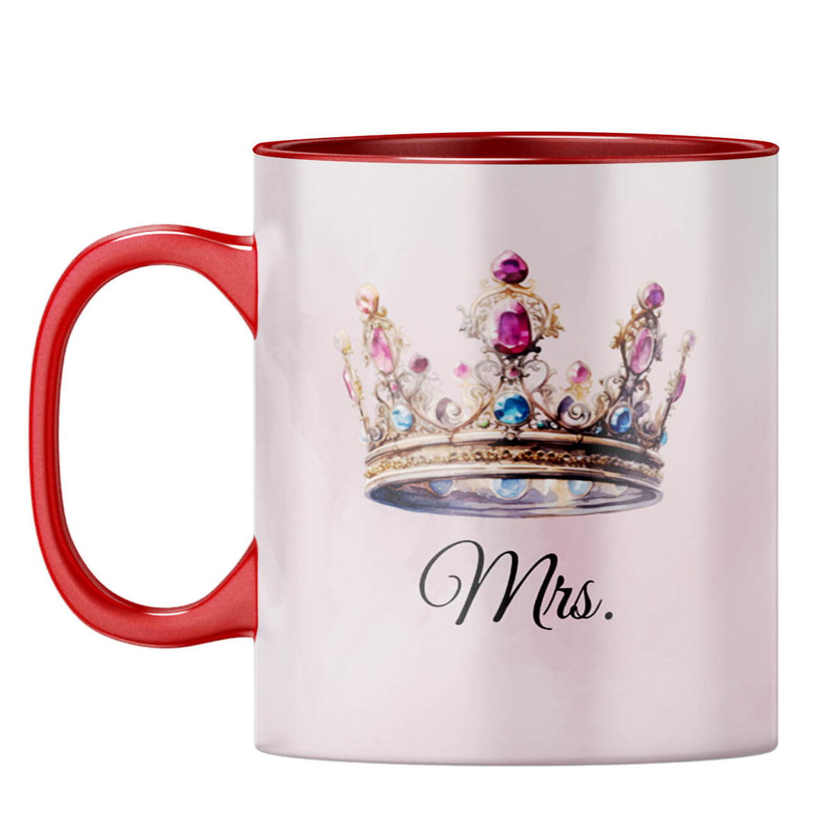 Customised Name Mrs Coffee Mug Red