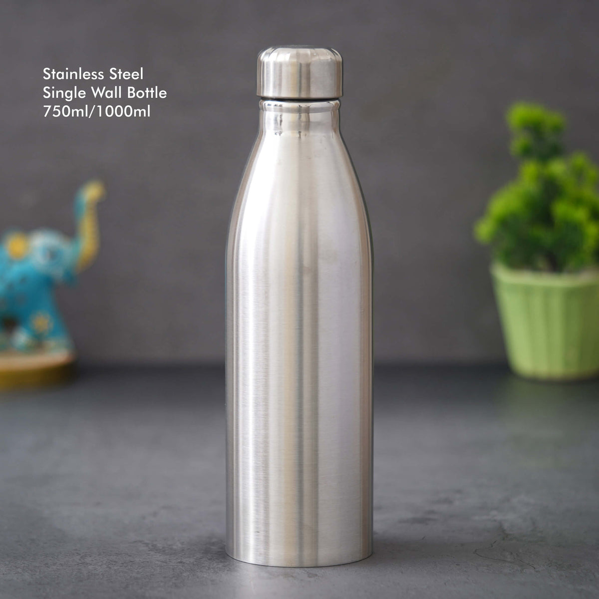 Customizable 750 ML Silver Stainless Steel Bottle - Ideal for Gifting