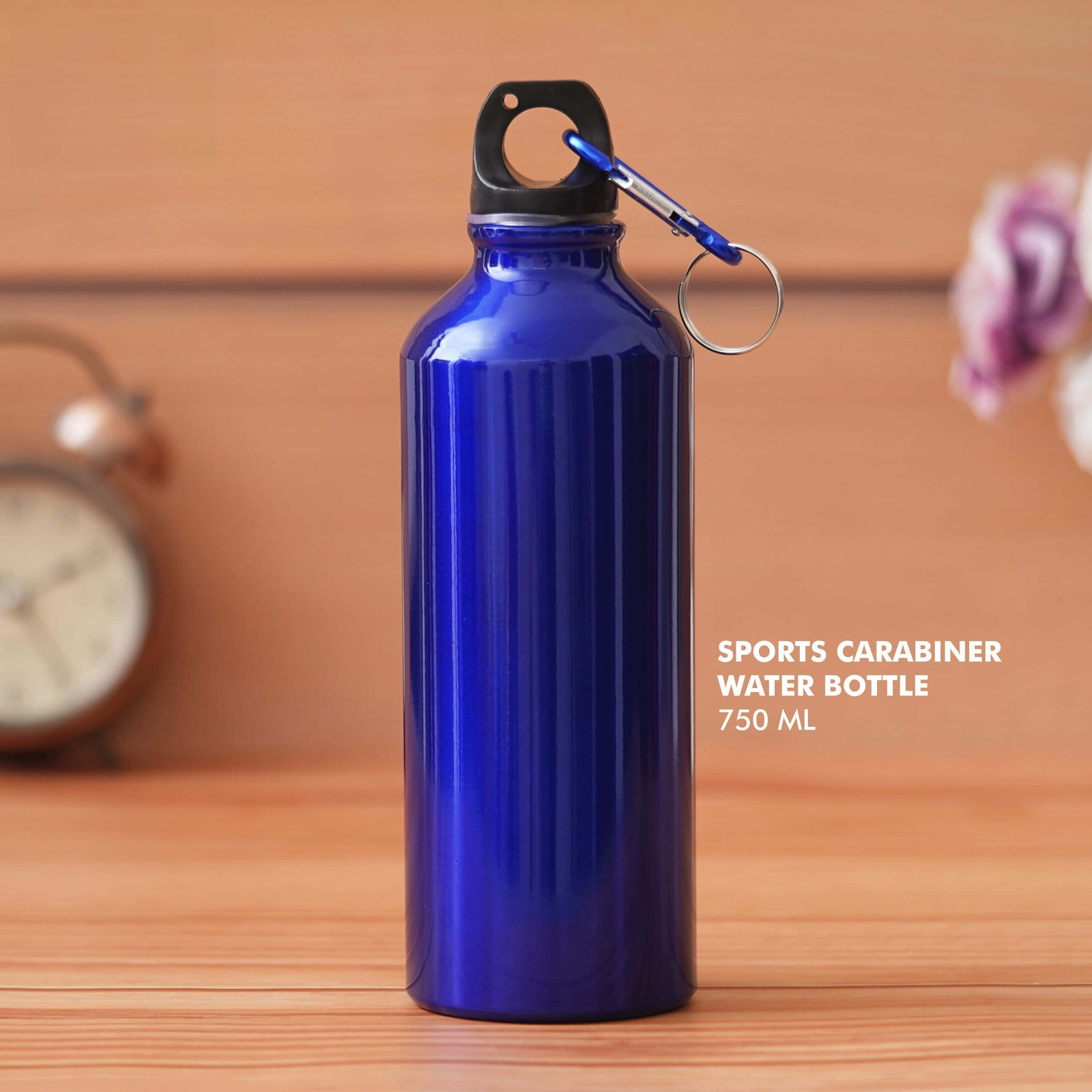 Customizable Large Blue Aluminum Sports Bottle - Perfect for Gifting