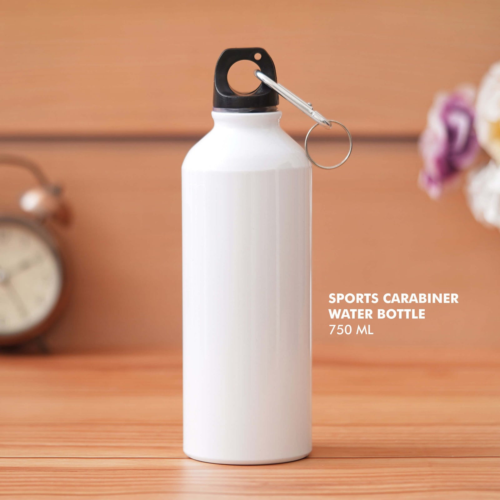 Customizable Large White Aluminum Sports Bottle - Ideal for Gifting