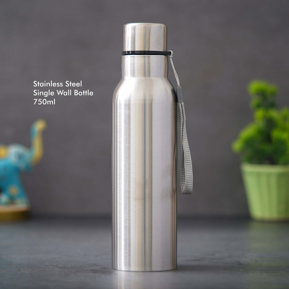 Customizable Silver Stainless Steel Bottle - Perfect for Gifting