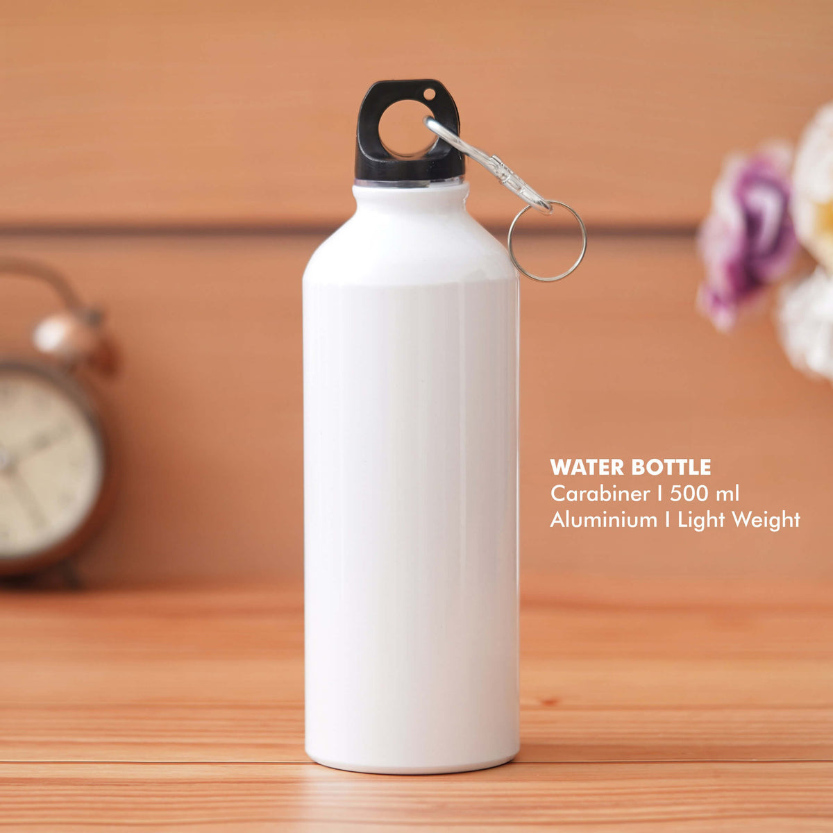 Customizable White Aluminum Sports Bottle - Perfect for Gifting