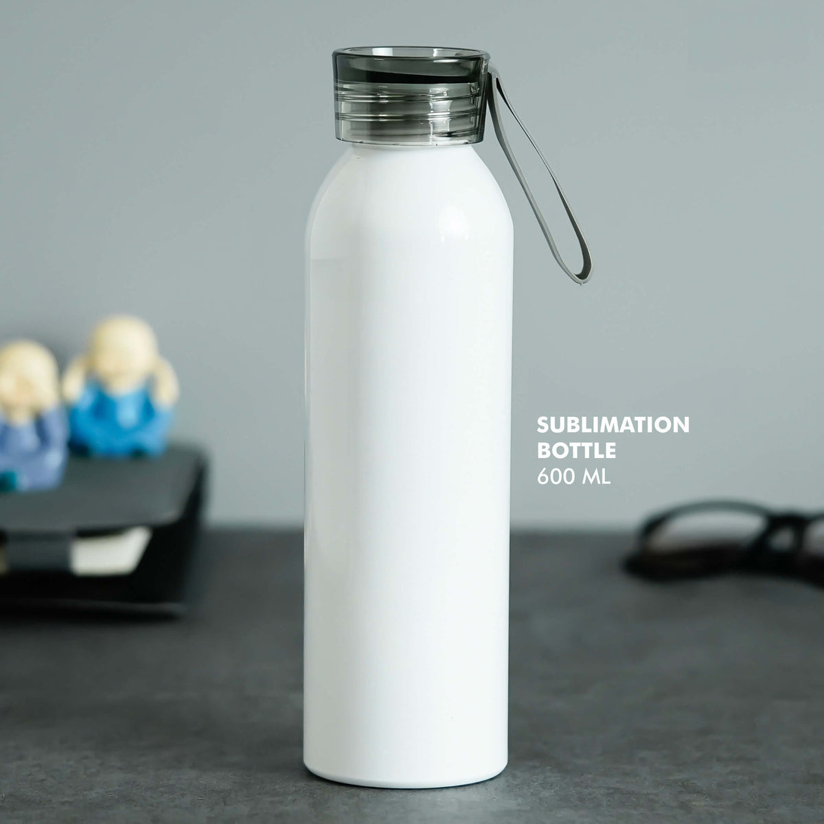 Customizable White Aluminum Sports Bottle - Perfect for Gifting