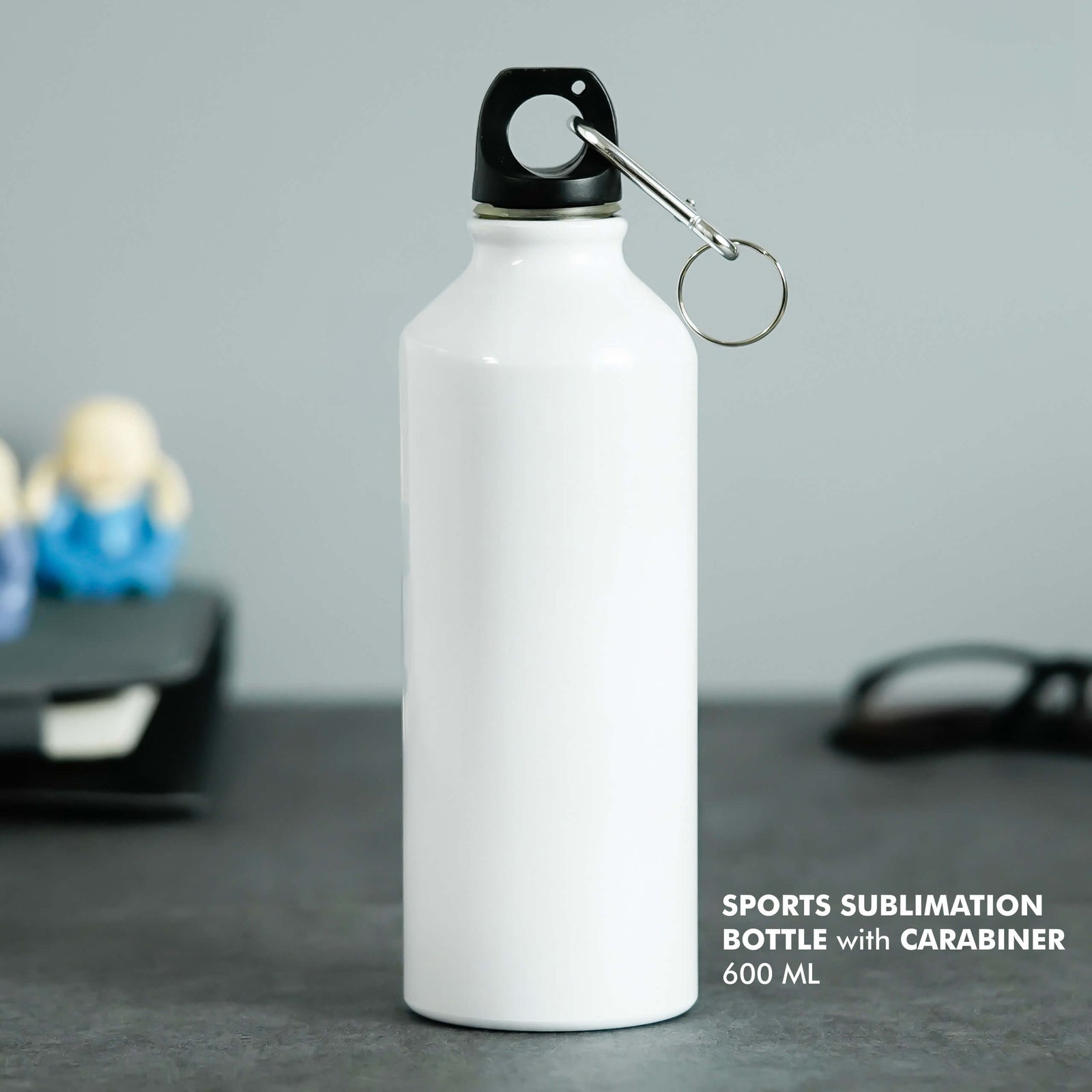 Customizable White Aluminum Sports Bottle - Perfect for Gifting
