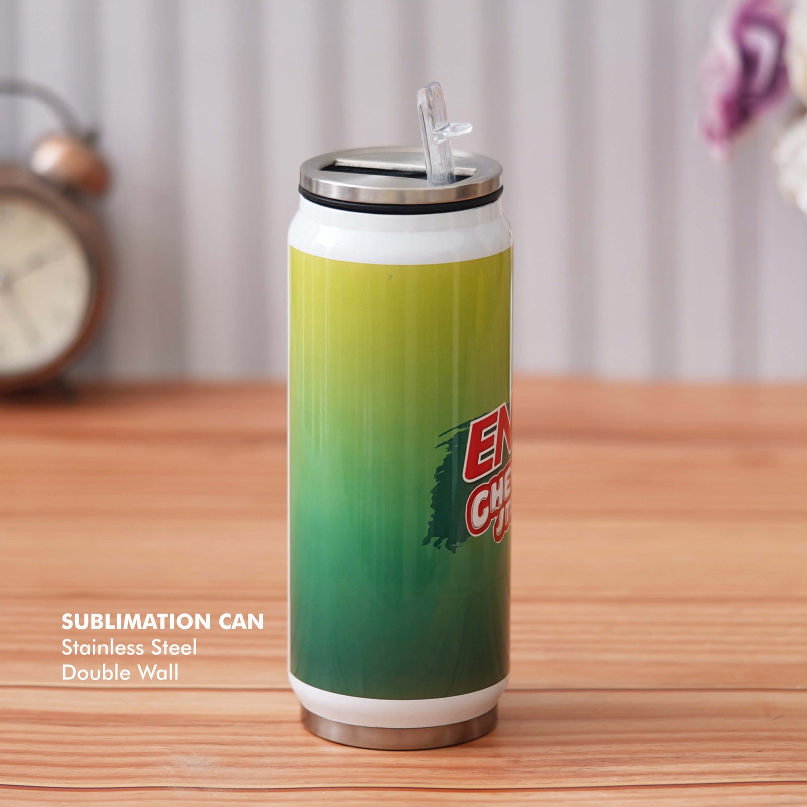 Customizable White Stainless Steel Can - Ideal for Personal & Corporate Gifts