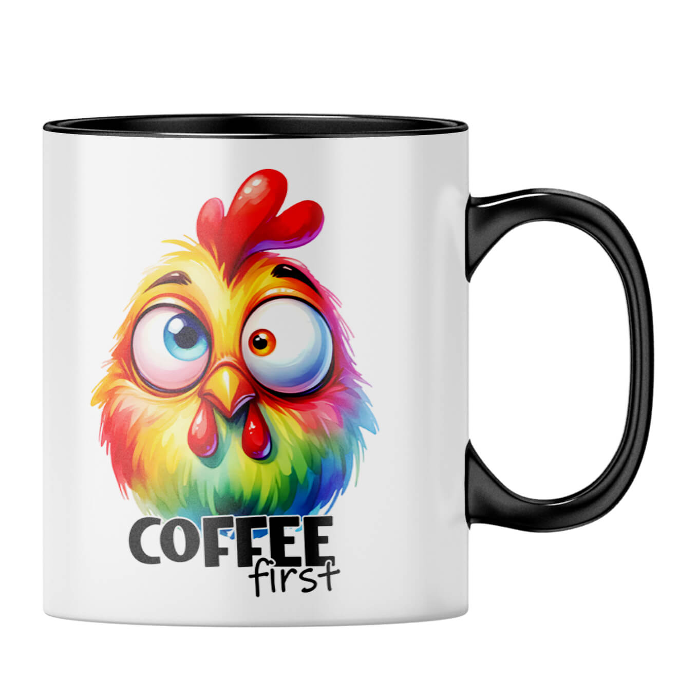 Cute Coffee First Coffee MugB-Black