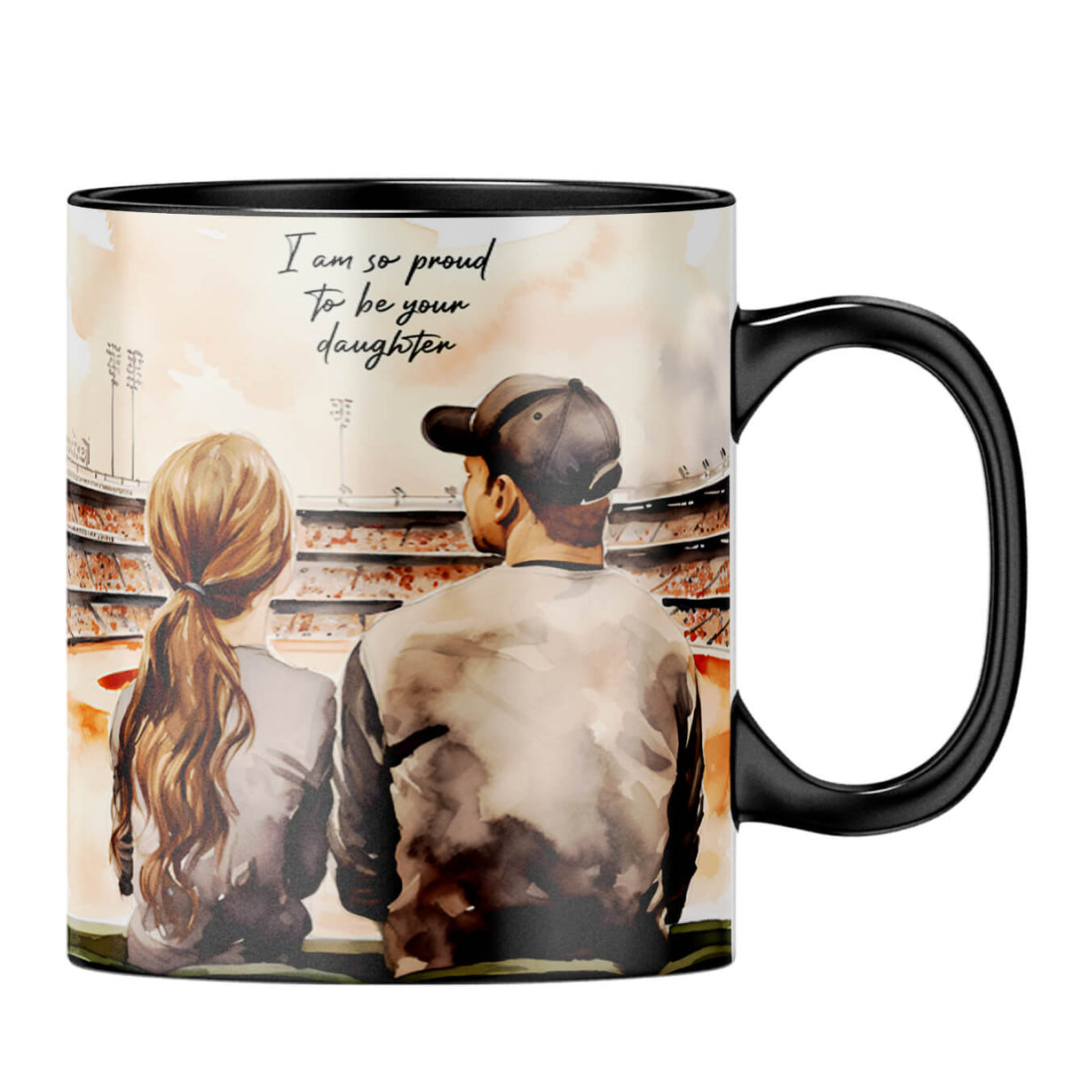 Dad I Am Proud to Be Your Daughter Coffee MugB-Black