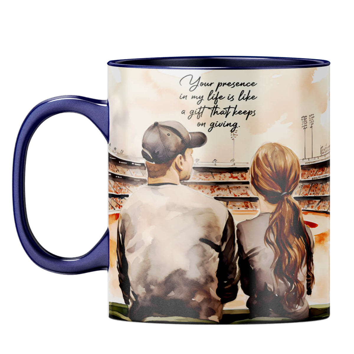 Dad I Am Proud to Be Your Daughter Coffee Mug Dark Blue