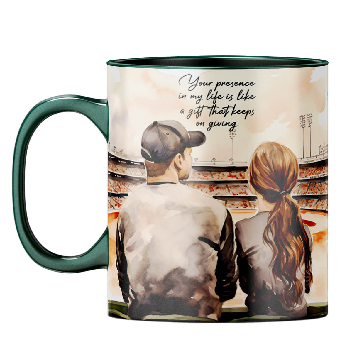 Dad I Am Proud to Be Your Daughter Coffee Mug Dark Green