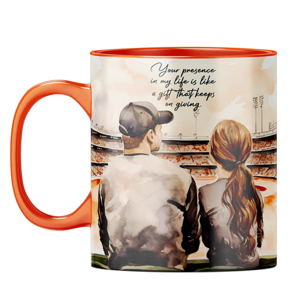 Dad I Am Proud to Be Your Daughter Coffee Mug Orange