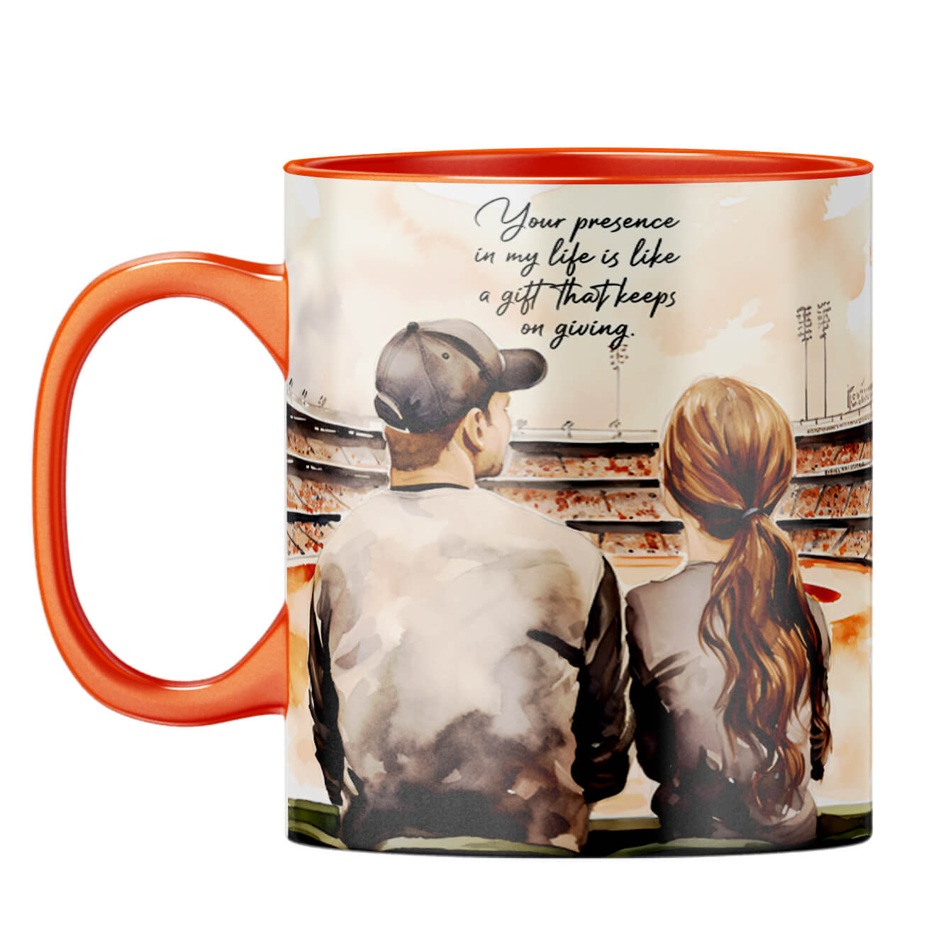 Dad I Am Proud to Be Your Daughter Coffee Mug Orange