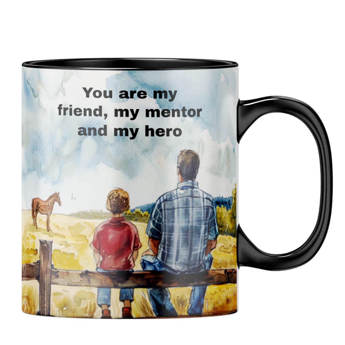 Dad I Am Proud to Be Your Son Coffee MugB-Black