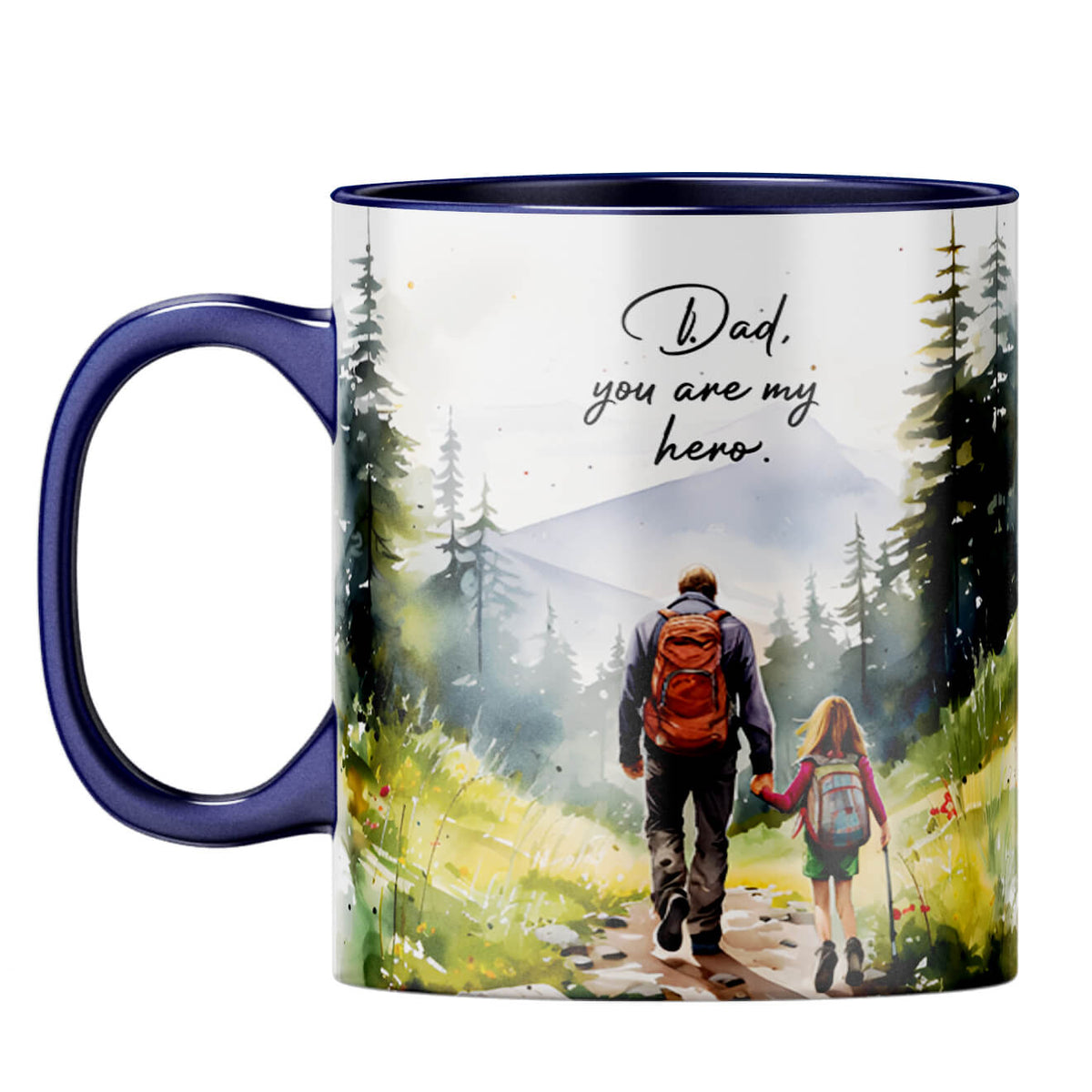 Dad You Are My Hero Coffee Mug Dark Blue